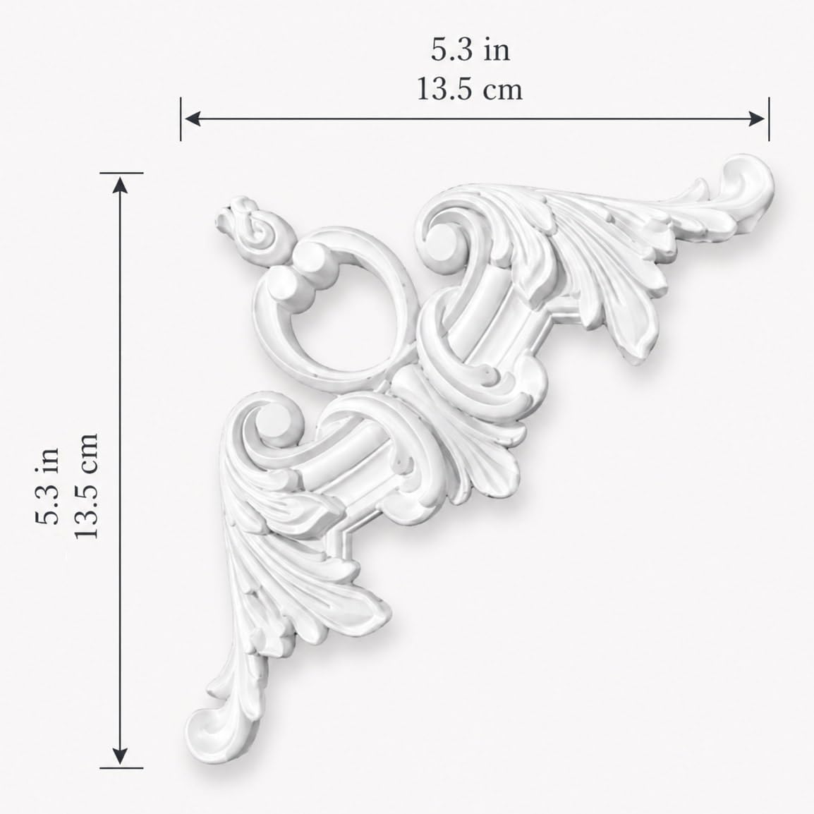PU Modanatura Angolare da Parete Pannelli Angolari per Pareti Soffitto 13.5cmx13.5cm,8 PCS
