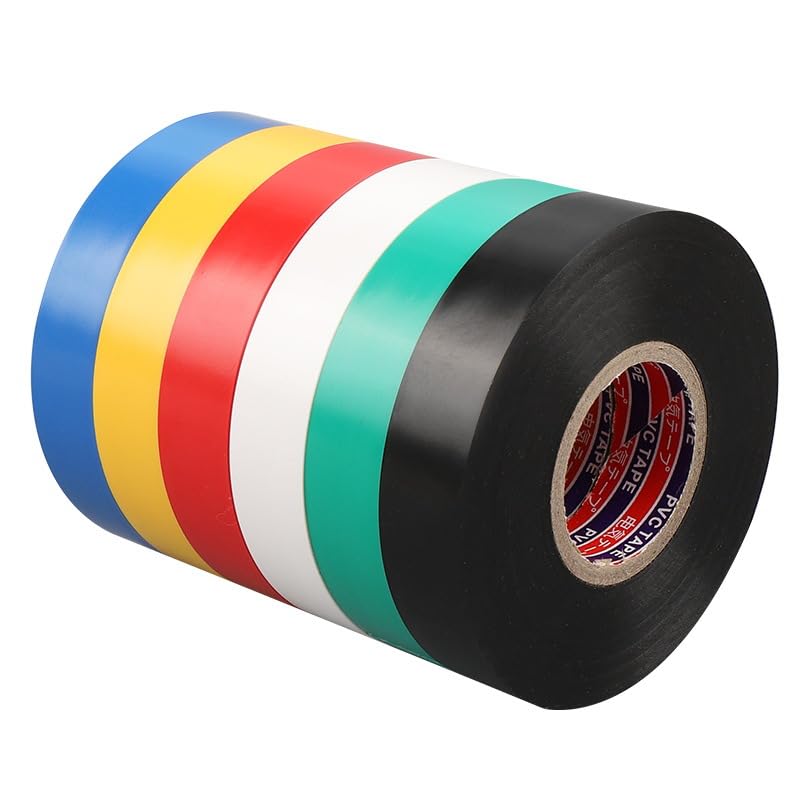 2-Pack Yellow Electrical Tape Waterproof, 3/4 in x 66ft, Industrial Grade Vinyl for Wire Insulation