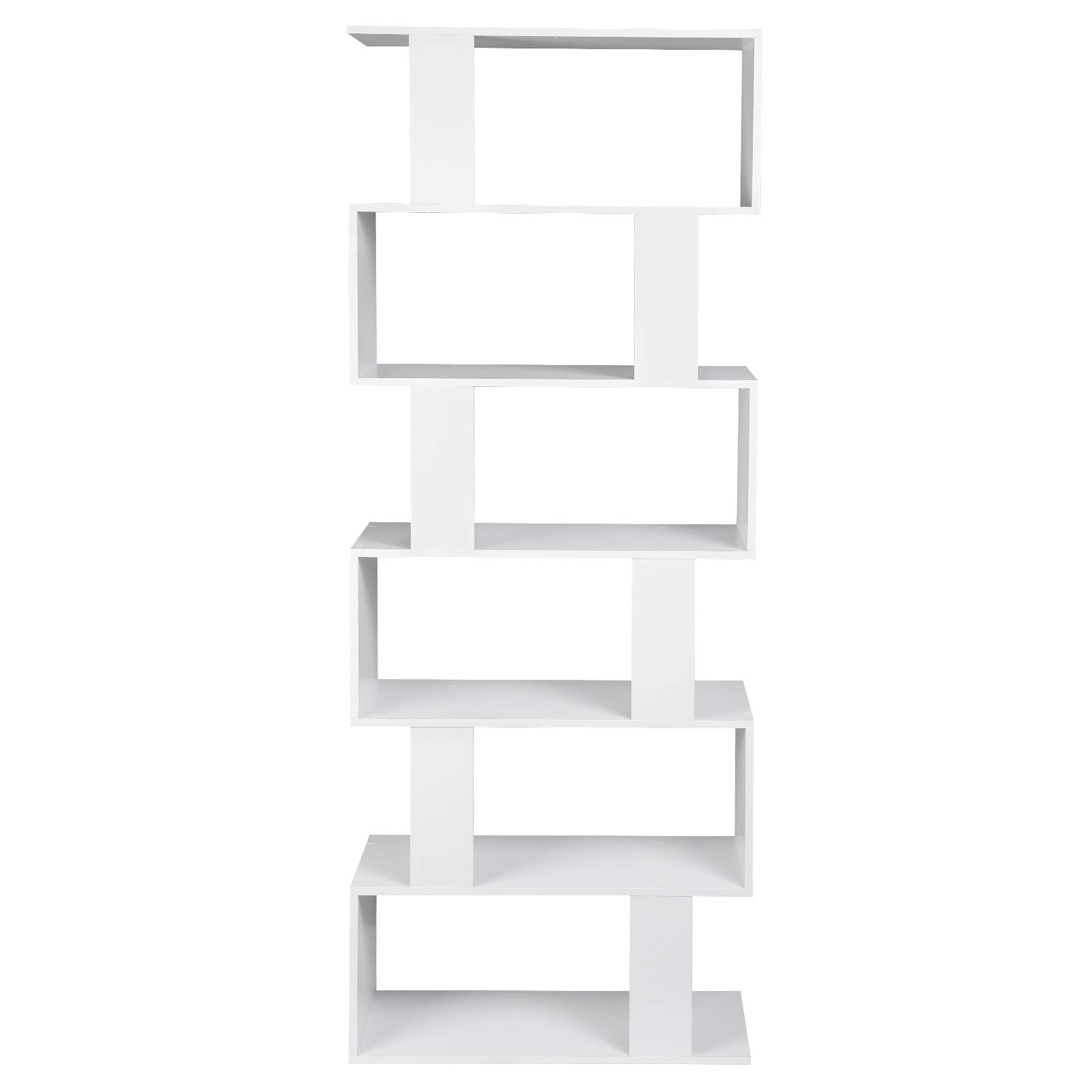 WOLTU Bookcase, White Book Shelf 6 Storage Cubes Unit, Tall