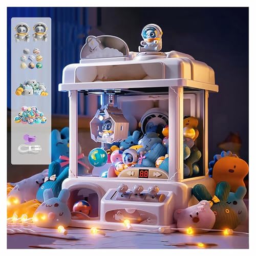 ALTRI MODI DI GIOCARE:La Nostra Giocattolo Artiglio per Bambini Ha 3 Joystick.Inclusi 25 Giocattoli Di Peluche,2 Panda Doll,20 Gashapon,20 Monete Da Gioco Nel Set, Questa Mini Macchina per Artigli è Facile Da Aprire Così Puoi Anche Aggiungere Alcuni Gadget Preferiti Di Altri Bambini.