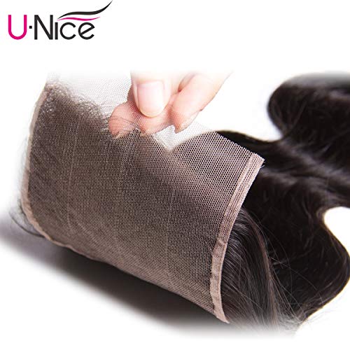 Image of UNice Hair Malaysian Body Wave Hair 3 Bundles with Free Part 4x4 Lace Closure, 100% Unprocessed Virgin Human Hair Weave Extensions Natural Color(16 18 20+14Closure)