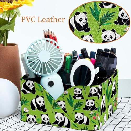 Organiseur de bureau panda cadeau idéal avec boîte de rangement rectangulaire