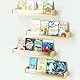 NiHome Holz und Acryl Wandregal Kinder - 4er Set Bücherregal Kinderzimmer, Acryl Klarsicht-Front für Sichere Buchaufbewahrung, Ideal für Bücher und Spielzeug,Kinderzimmer, Spielzimmer und Babyzimmer