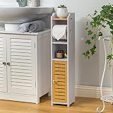 J JINXIAMU Toilet Paper Holder Stand,Toilet Paper Holder Behind Toilet Storage for Small Bathroom,Ba
