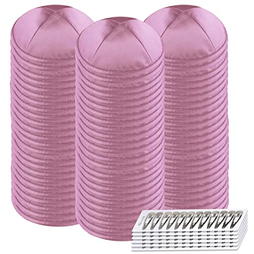 Image of Zion Judaica Deluxe Satin Kippah Yarmulkes for Kids Teens & Adults Skullcaps 6.25 inch Multi-Color Options 4 Panel Design