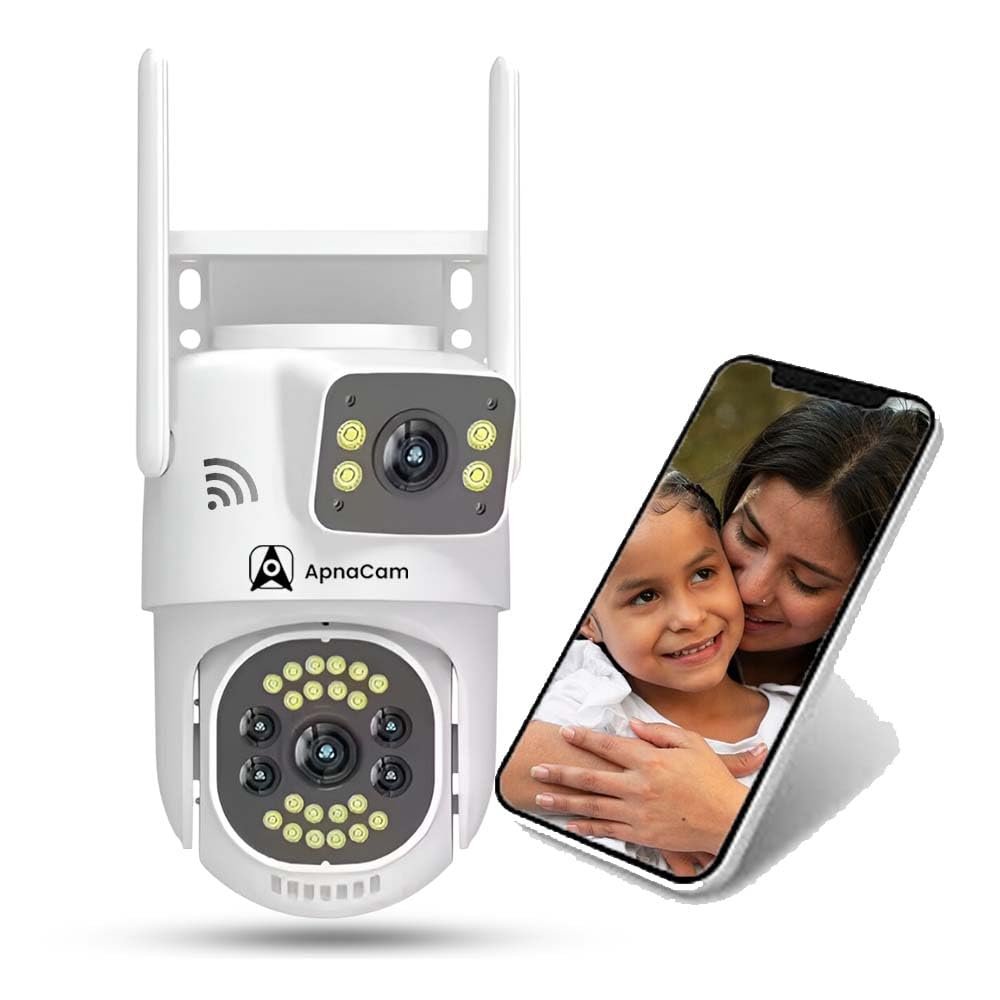 ApnaCam Superacam 5MP WiFi IP66 PTZ Pan Tilt Dome Surveillance Two Way Audio/Motion Detection/Waterproof CCTV Camera Security Camera (White)-image-28
