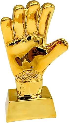 Miniatura 7 de Trofeo de fútbol de portero de decoración del hogar, trofeos de premios de portero con forma de guantes de oro, trofeos de premios de portero con