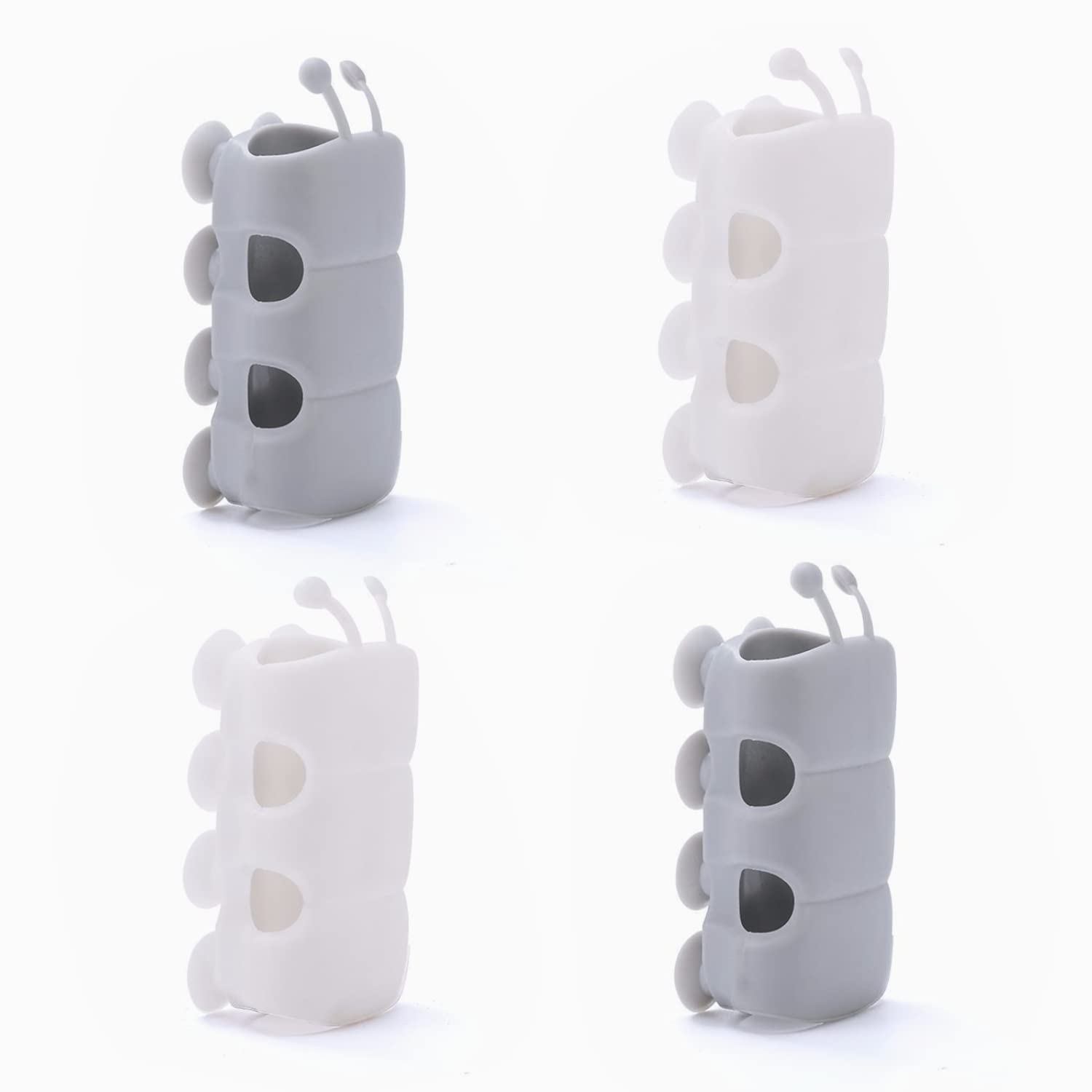 4-in-1 Silicone Suction Cup Shower Mount - Punch-Free, Height-Adjustable Holder for Standard Shower Hose - No Drill Required