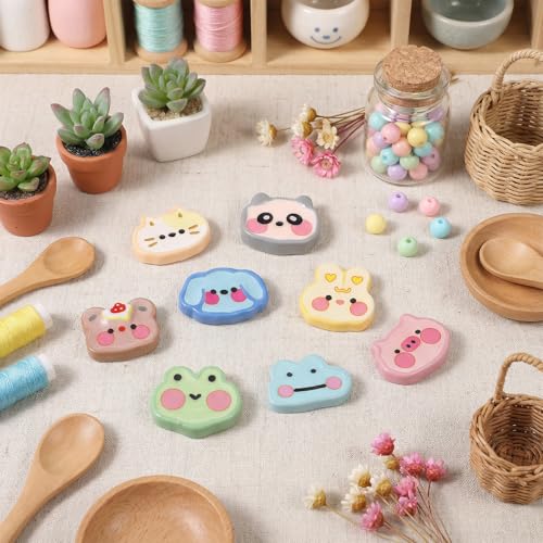 Set de 8 imanes decorativos de animales acrílicos miniatura 7