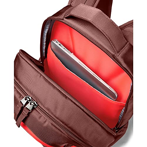 Image of Under Armour Hustle Backpack, Cinna Red (688) /Beta, One Size Fits All