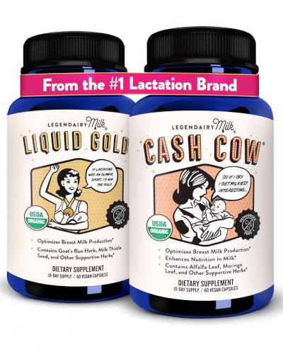 Image of Legendairy Milk Liquid Gold + Cash Cow, Lactation Supplement for Milk Supply Increase and Enhance Prolactin Release - Lactation Support for Breast Milk Production