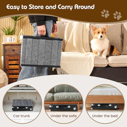 Creso hom rampa para cães para sofá, rampa para animais de estimação com altura ajustável, rampas do