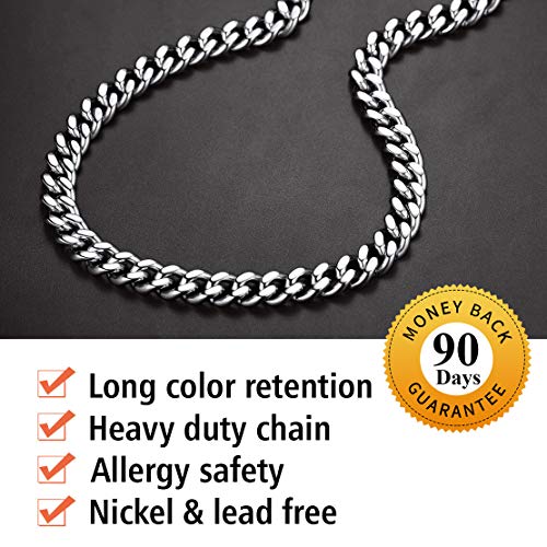 Findchic Men Chunky Curb Chain Necklace Stainless Steel Thick 12Mm Link Chains For Men 14''-30'' 8 Length Options #TOP3