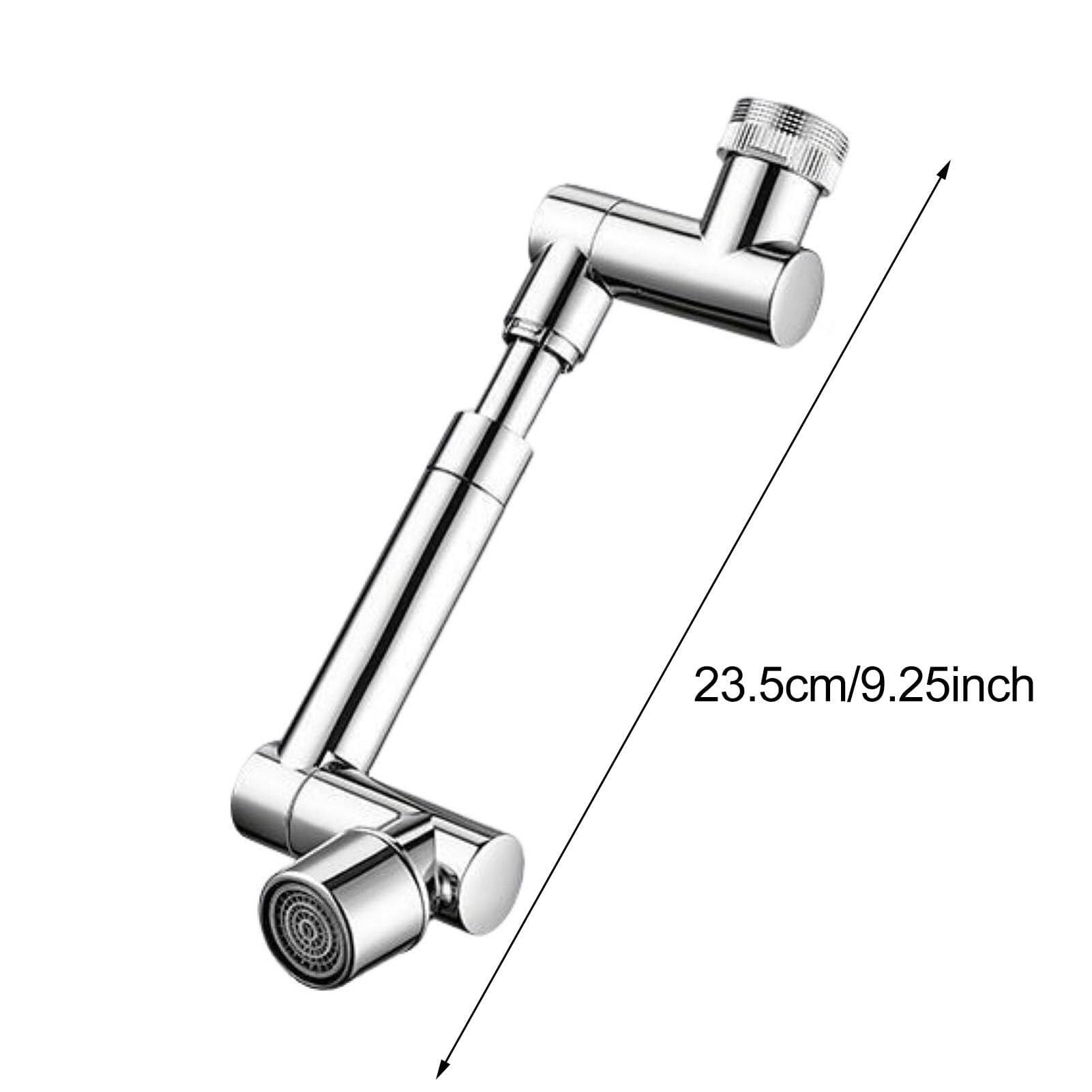 Prolunga Girevole a 360 Gradi per Rubinetto con ugello a spruzzo Regolabile – Facile Installazione per lavelli di Cucina e Bagno (Argento B)