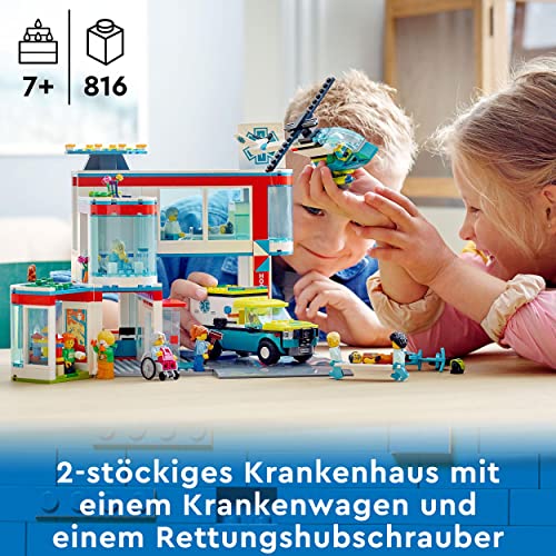 LEGO 60330 City Krankenhaus mit Krankenwagen, Rettungshubschrauber und 12 Mini-Figuren für Jungen und Mädchen ab 7 Jahren, Spielzeug mit Stadt-Gebäuden – Bild 3