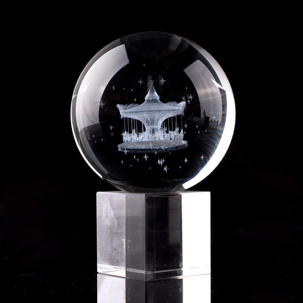 Lensball fotografia kryształowa kula H 60 mm kryształowa przezroczysta kryształowa kula 3D grawerowana laserowo okrągła szklana kula feng shui sztuka dekoracja akcesoria prezenty urodzinowe dekoracyjna kryształowa kula