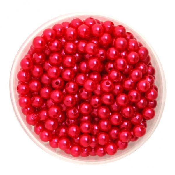 SNAPPSY 3x500pcs 6mm Round Plastic Imitation Pearl Spacer Beads DIY Craft Red-picture-36