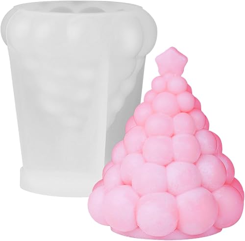 Christmas Tree Silicone Mold 3D Candle Molds Shaped Epoxy Resin for Making Xmas Handmade Mould Shape Pine Aromatherapy candle molds christmas resin