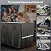 BBQMall Pizza Oven Cart Table and Table Cover for Ooni Koda/Karu/Fyra 16 & 12 with Pizza Topping Station, Movable Food and Prep Workcart, Outdoor Grill Stand for Ninja Woodfire
