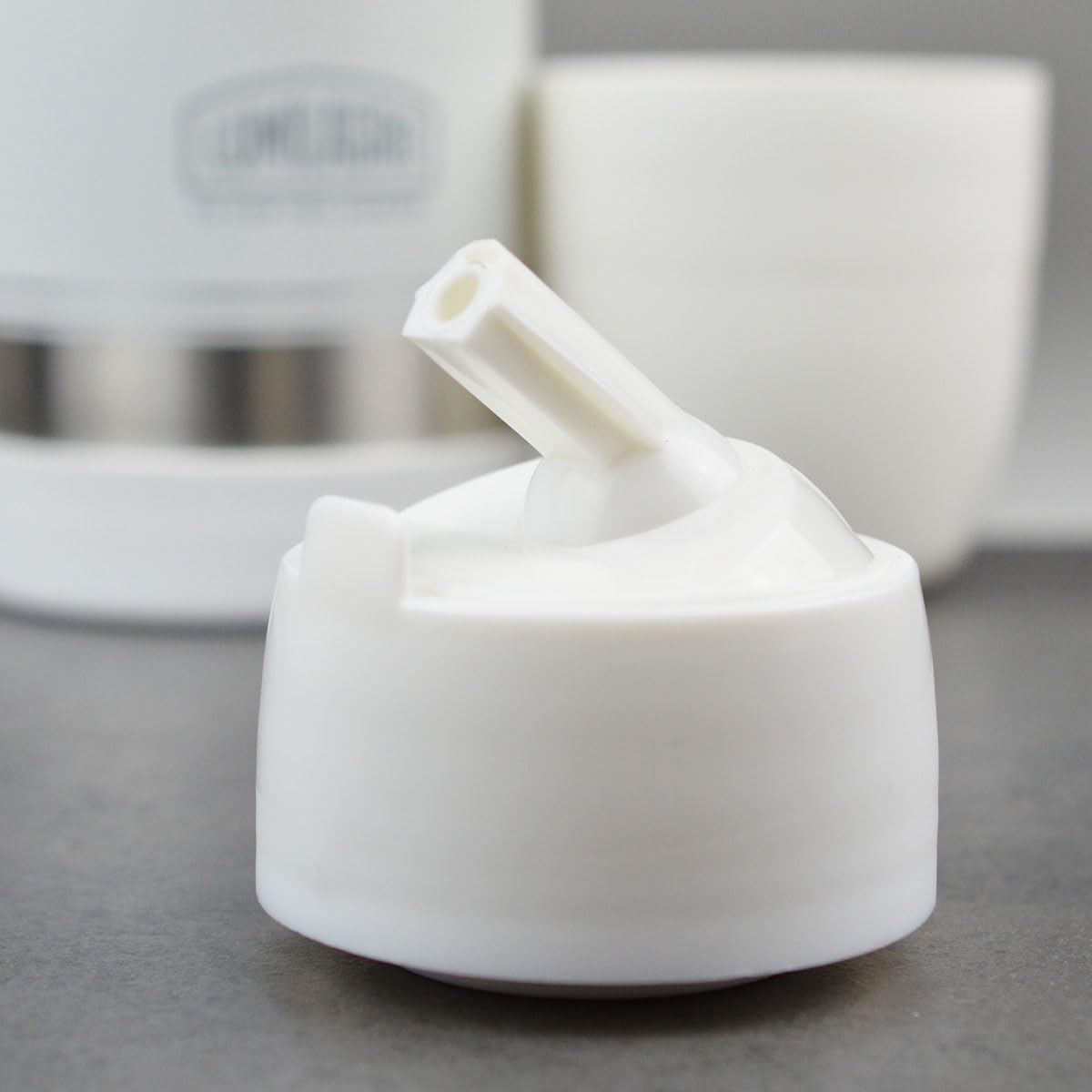 Termo para Mate Lumilux de Acero Inoxidable (1L) - Doble Pared al Vacío con Pico Cebador Antigoteo - Color Blanco - Libre de BPA