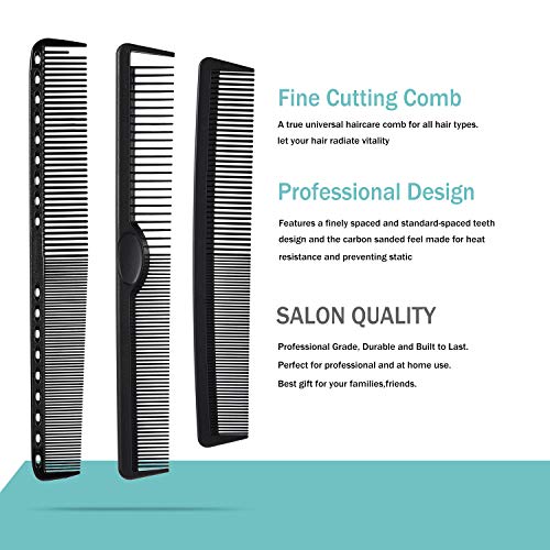 image for MODENGKONGJIAN 6 Pieces Carbon Fiber Hair Combs Set, General Styling G
