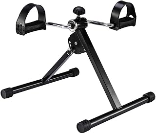 Akkiund Portable Digital Pedal Exerciser with LCD Screen Display, Adjustable Resistance Folding Exercise Bike, Rehabilitation Training Equipment Bike Foot Pedal Exerciser
