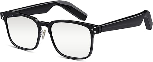 Gafas Bluetooth para hombres, lentes de sol Bluetooth, control de voz, oído abierto, escuchar música, llamadas adecuadas para todos los teléfonos