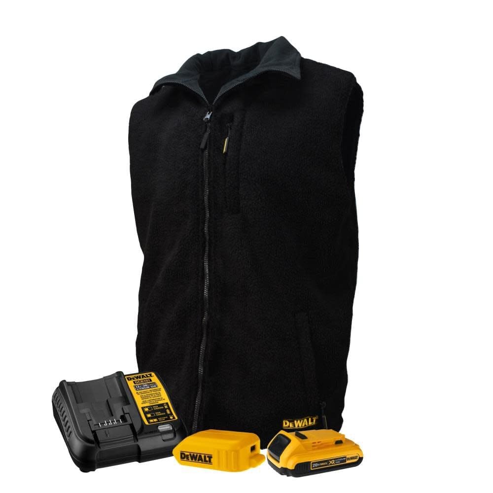 Unisex Heated Reversible Vest Kitted - Black - Size 2X