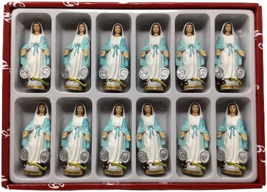 Cannan Juego de 12 piezas Mini Milagrosa Virgen De La Medalla Milagrosa Milagrosa 3" Medalla religiosa Nuestra Señora de los Milagrosa