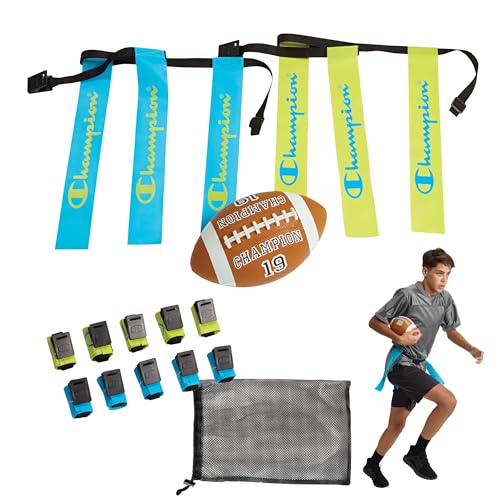 Champion Flag Football Set, 14-Player Kit (Evening Primrose/Fierce Tide)