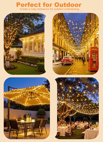  Solar String Lights Outdoor Waterproof, 40 FT 100 LED Outdoor Light - image 6