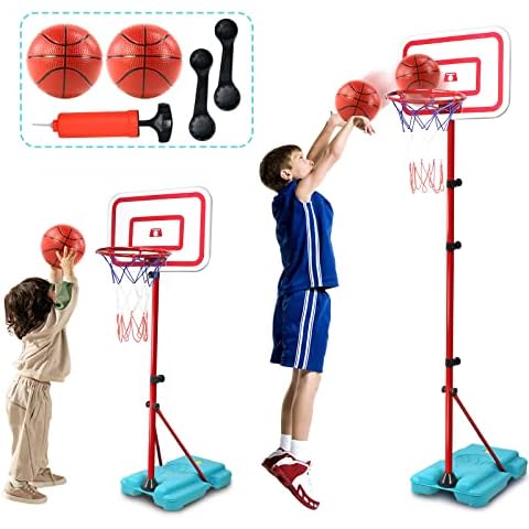 TONZE Adjustable Kids Basketball Hoop Set Cover