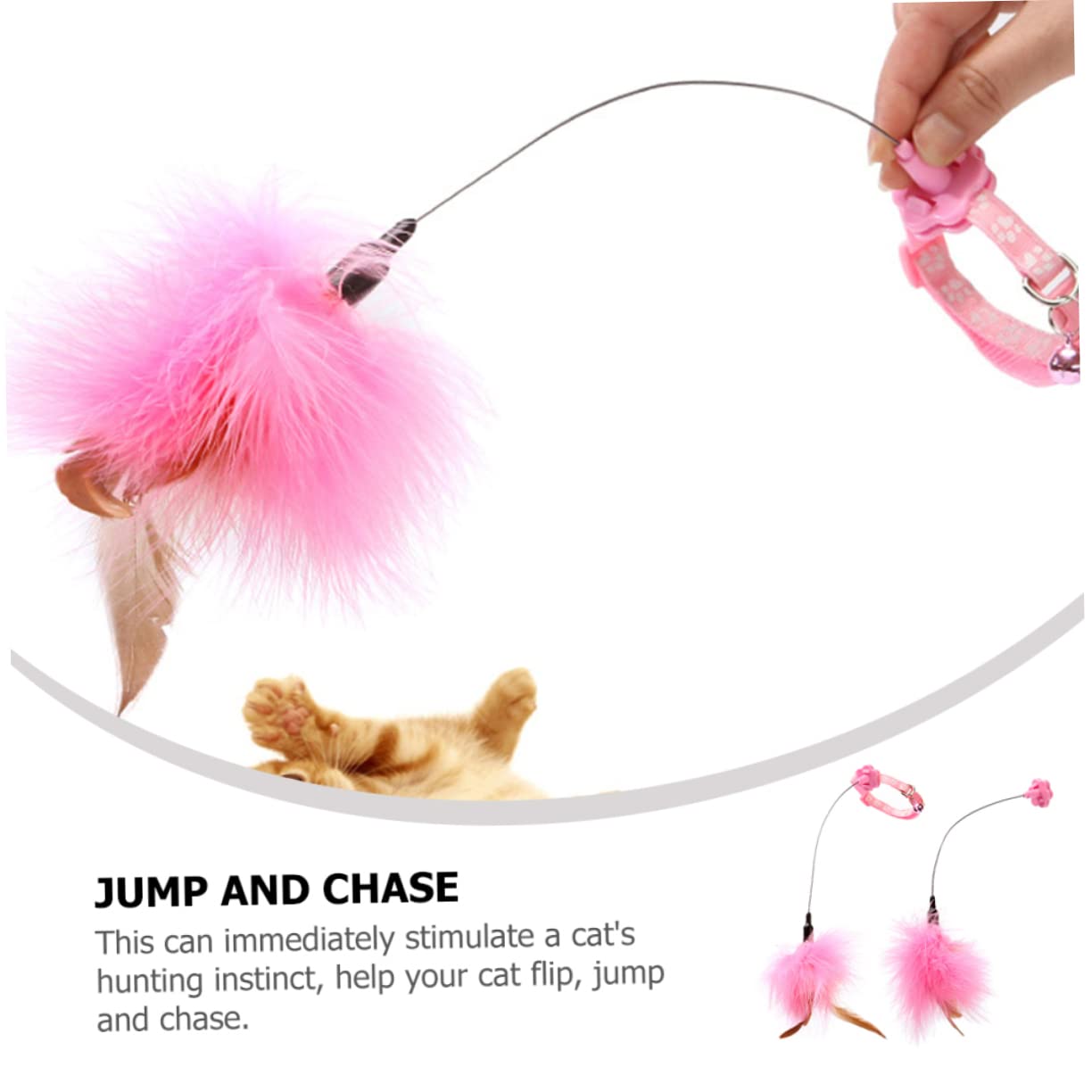 Yardwe Lot De 2 Jouets Interactifs pour Chat Bâtonnets De Printemps Amusants pour Chats Dintérieur