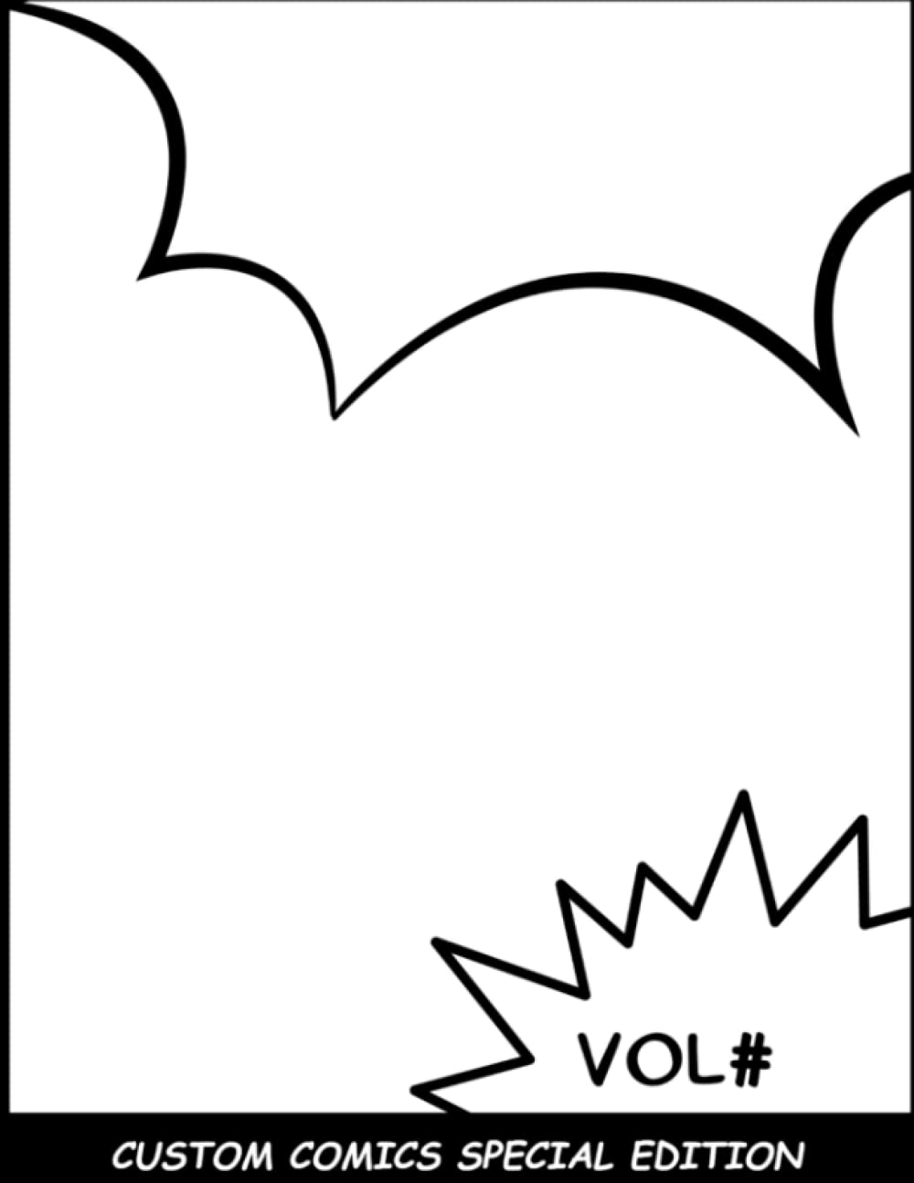 Blank Comic or Manga Book: With Customizable Cover | 120 Large 8.5"X11" pages with 9 and 10 blank panels (The Blank Comic Books Collection)