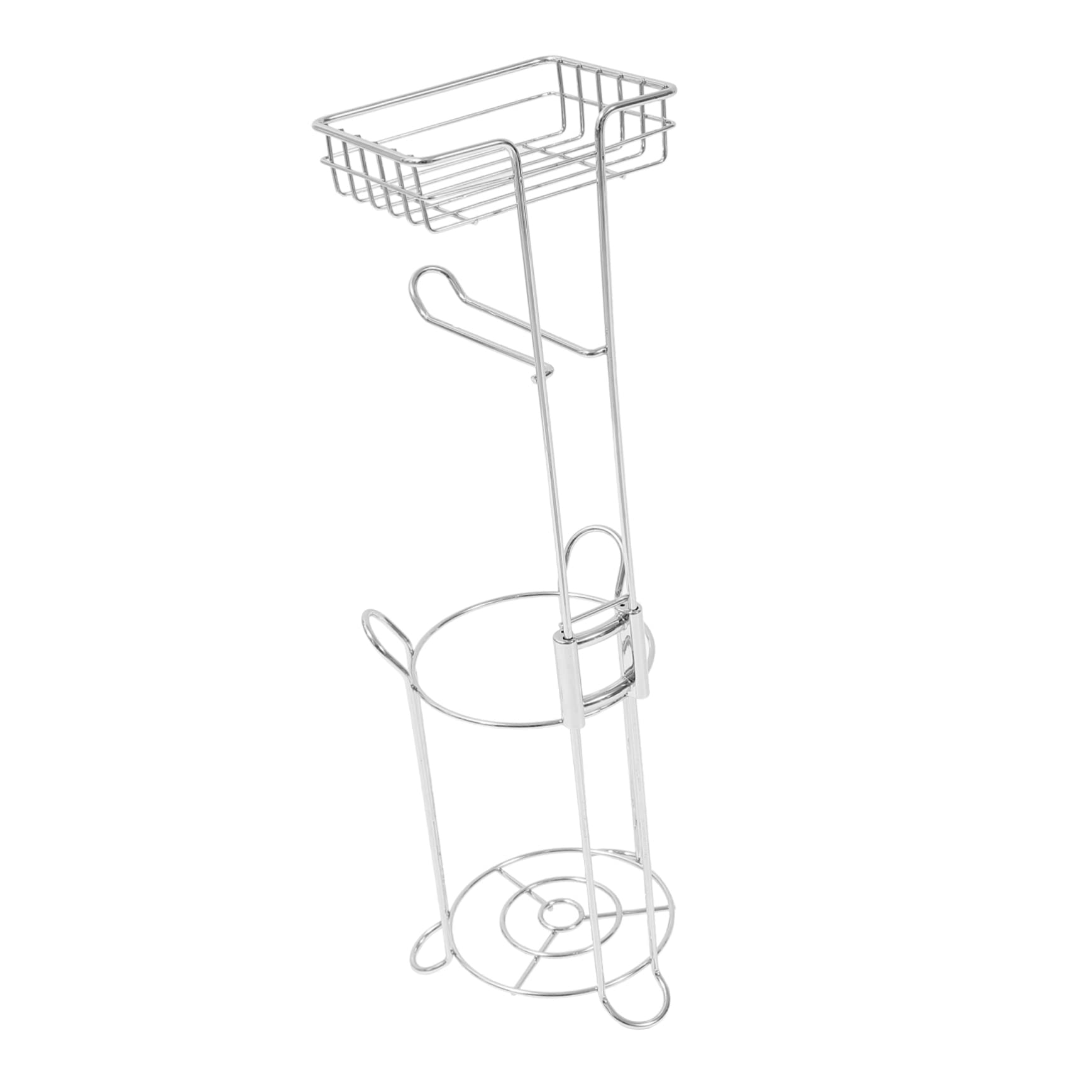 VILLCASE 1Juego Soporte Higiénico Sin Clavos con Estante De Almacenamiento De Hierro Organizador para Cuarto De Rack De Almacenamiento para Papel y Accesorios