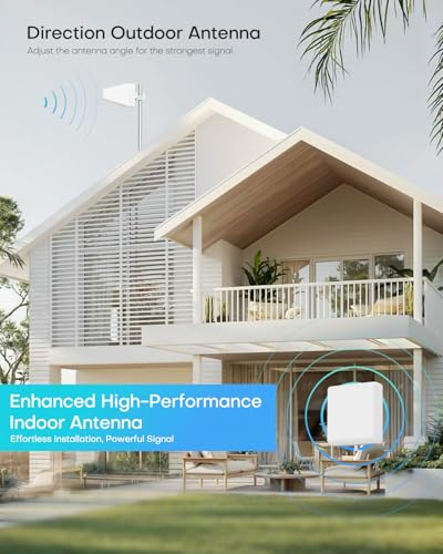 Image of ZORIDA Cell Phone Signal Booster for Home Multi-Room, Cell Phone Boosters for All US Carriers Verizon, AT&T, T-Mobile, Boost 5G 4G to 4,000sq ft, 72dB High Gain Antennas, App 2026 Upgrade Ver 5S Pro