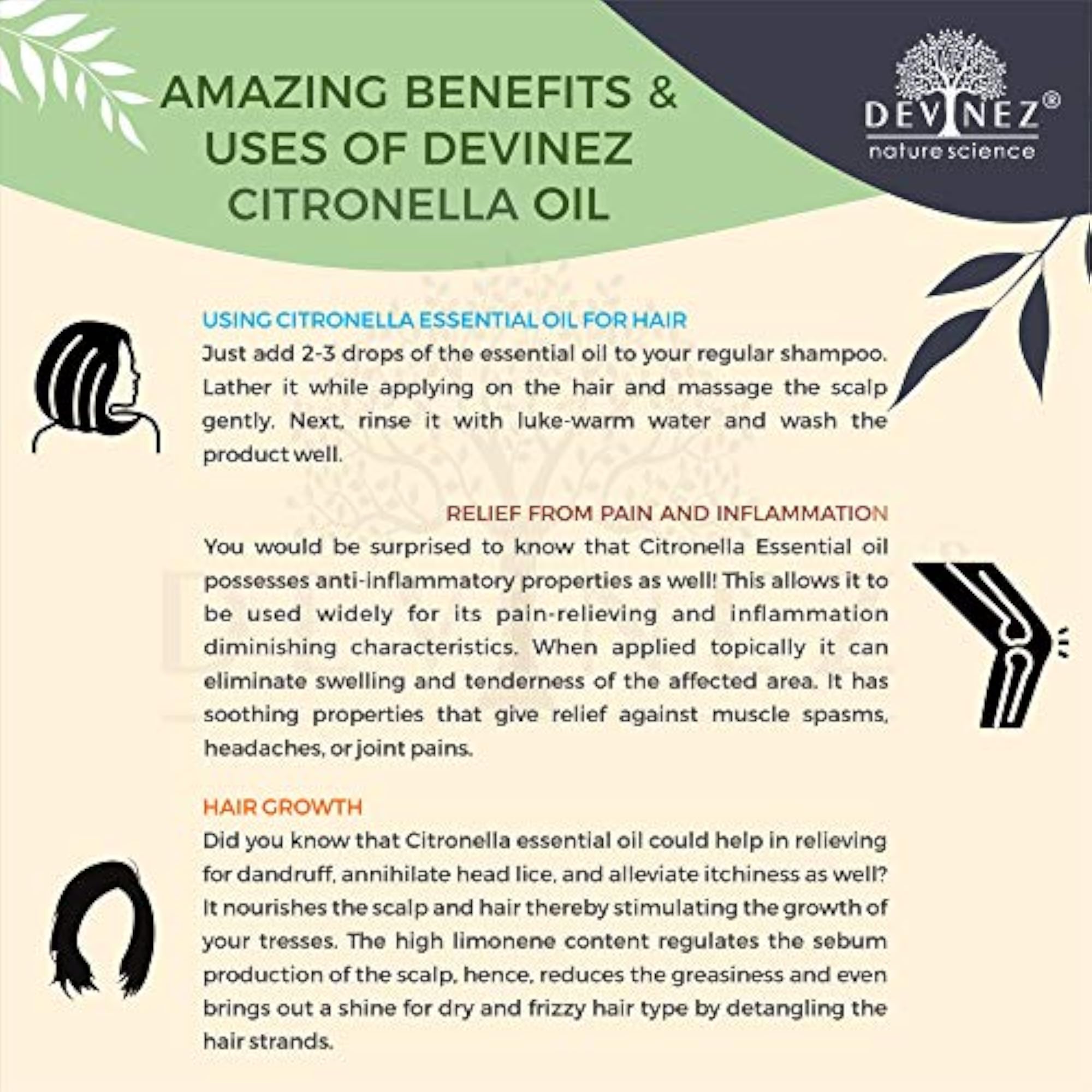 Citronella Essential Oil - 1000ml, Pure Natural