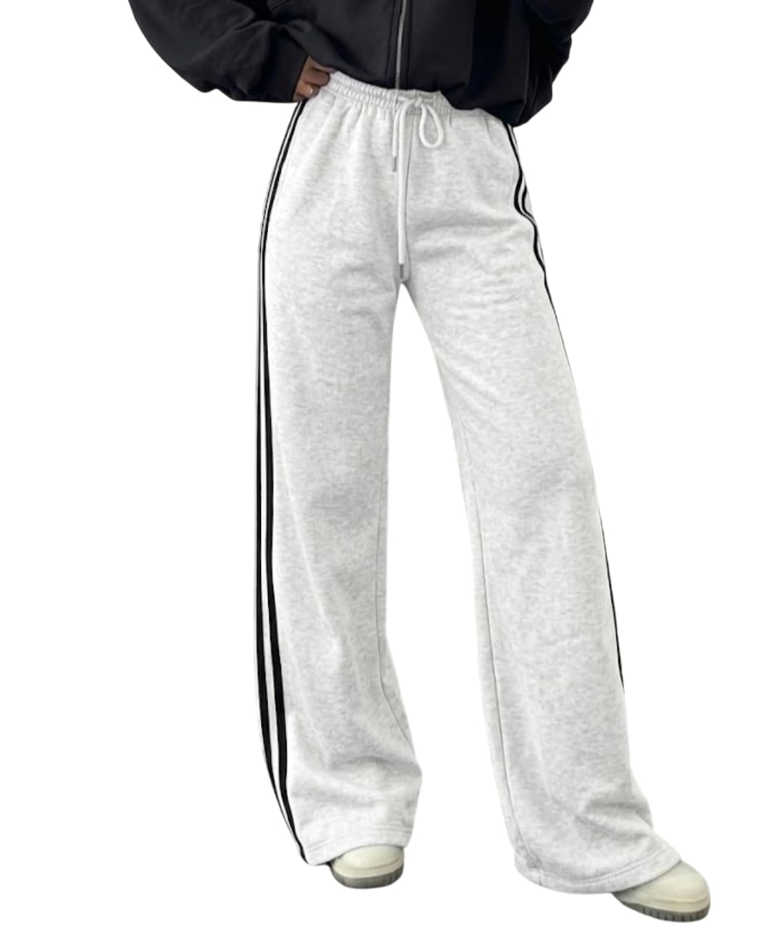 dockstreet Track Pant for Women || Baggy Fit || Track Pants || Full Elastic Jogger Track Pant ||-picture-37
