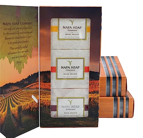 Product Image of the Napa Soap 3-Bar Soap Gift Set - Wine Scents (Soapignon Blanc) - All-Natural/Artisan/Hand Made/Organic Soap