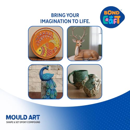 Image of Mould Art, 1Kg | (Pack of 2)| Air Dry Clay for Sculpting, 3D Art, Jewellery Making, Wall Hangings & DIY Projects | Durable & Easy to Use | For Artists, Students & Hobbyists