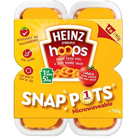 Heinz Hoops Snap Pots with Tomato Sauce Cover