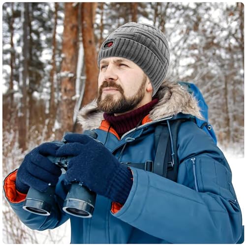 Gorro eléctrico calefactable unisex recargable para invierno miniatura 4