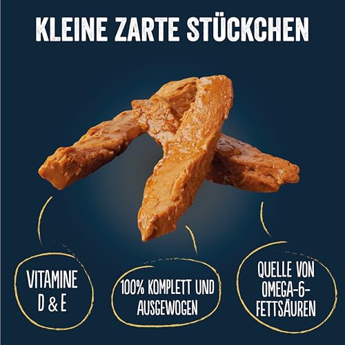 Felix Tasty Shreds Katzenfutter nass in Sauce, Geschmacksvielfalt aus dem Wasser, 6er Pack (6 x 10 Beutel à 80g)