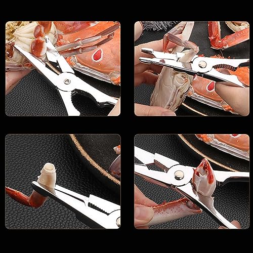 Prawn Peeler Portable Seafood Tool Stainless Steel Shrimp Gadgets Lobster Clamp Pliers Set Kitchen Accessories Needle - Image 7