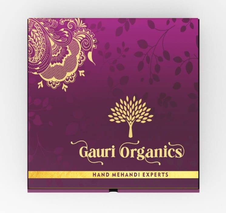 generic Gauri Organics Bridal 100% Natural Mehandi Cone for Body Art | Organic Mehandi Cone Pack of 2 Boxes-picture-44