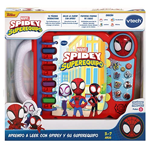 VTech Aprendo a Leer con Spidey, libro educativo y juguete para niños de más de 3 años ESP 4