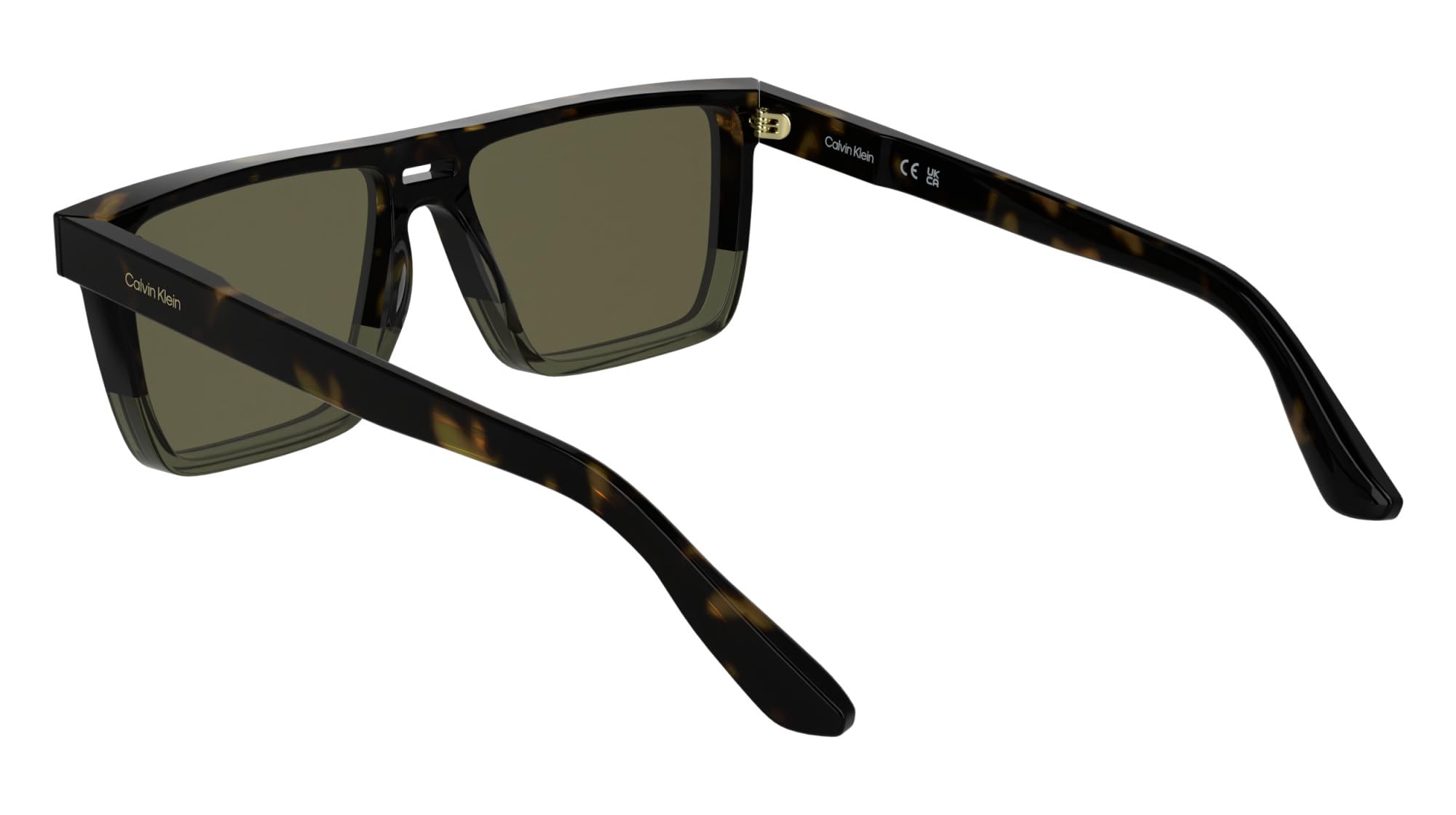 Calvin Klein Men's Sunglasses CK25501S - Dark Havana/Khaki with Solid Brown Lens