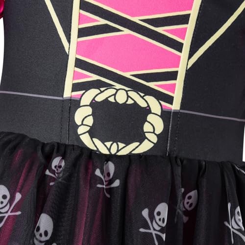 Disfraz para niña pequeña pirata con máscara y pañuelo miniatura 4