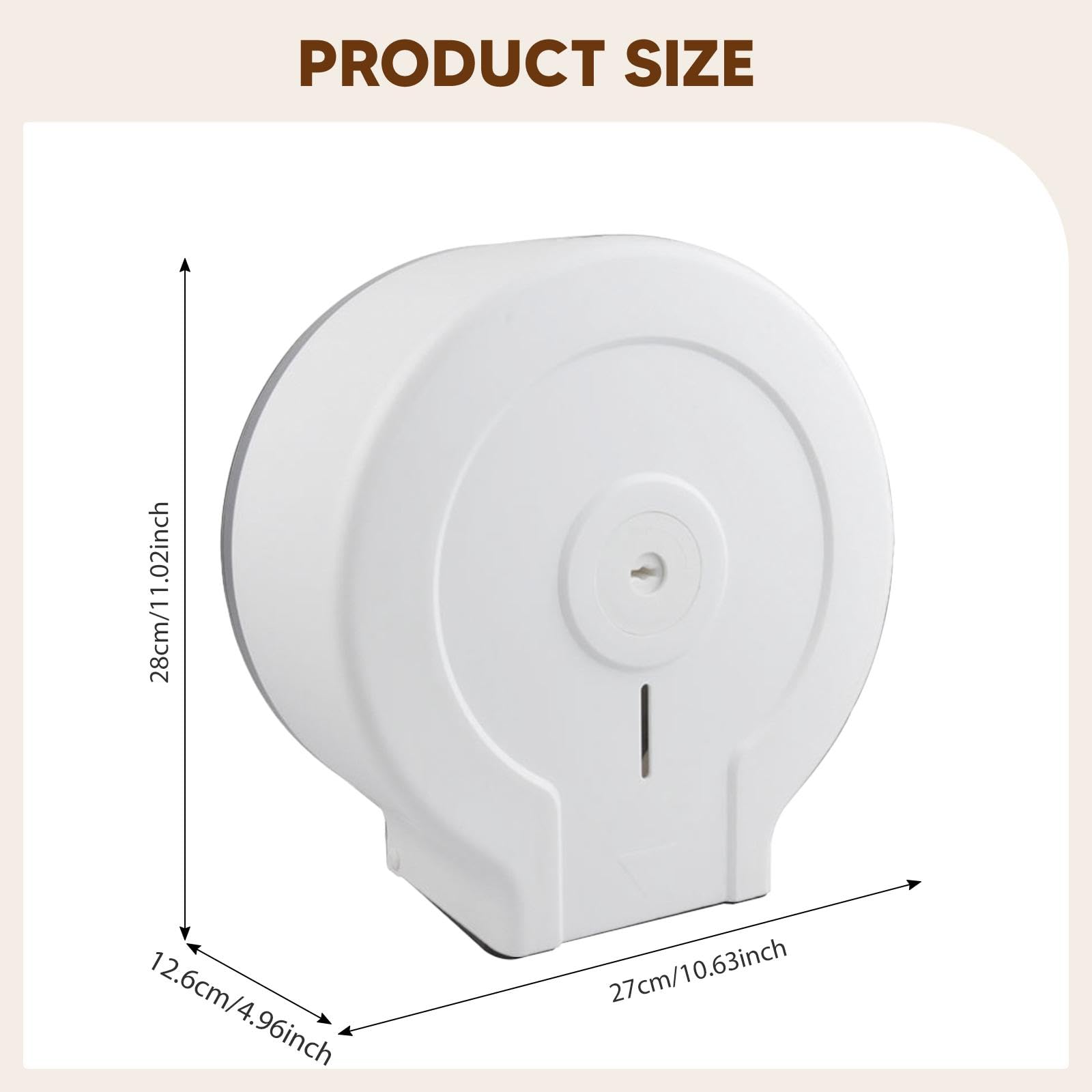 MERIGLARE Toilettenpapierspender, Toilettenpapierhalter, Elegant, Einfach Nachzufüllen, Modischer Badepapierhalter für Einkaufszentren zu Hause, Weiß