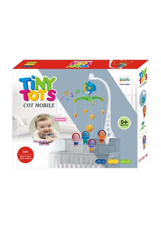 BabyGo Rotating Tiny Puppets Musical Crib Cot Mobile | Hanging Jhoomer Toy for Baby Cradle, Infant Bed & Kids Nursery | Colorful Rattle Mobile for Early Development & Room Decoration (Multicolor) - Image 3 thumbnail
